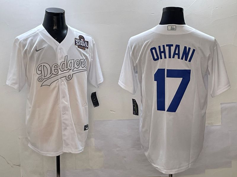 Men Los Angeles Dodgers #17 Ohtani White Fashion Edition Game 2025 Nike MLB Jersey style 5